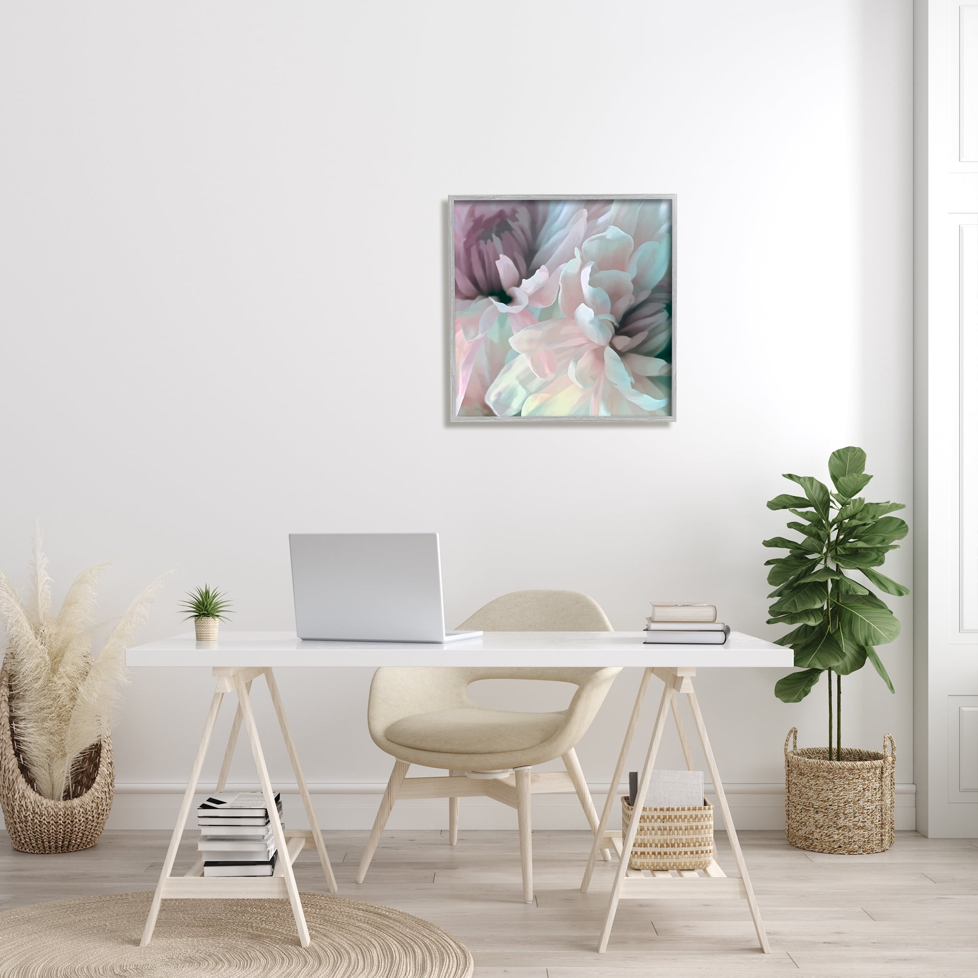 Stupell Industries Pink Floral Petal Study Blush Tone Flowers, 24 x 24, Designed by David Pollard