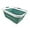 White/Celadon Green, variant on 42L (11 gallon) Collapsible Plastic Laundry Basket - Foldable Pop Up Storage Container/Organizer - Space Saving Hamper/Basket (1, White/Celadon Green)