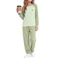 thumbnail image 6 of ITSAME Girls 2 Piece Loungewear Outfit Raglan Sleeve Crewneck Pullover and Pants Warm Sleepwear Set Size 2T, 6 of 6