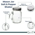 Servette Home Glass Mason Jar Salt and Pepper Shakers Set with Handles
