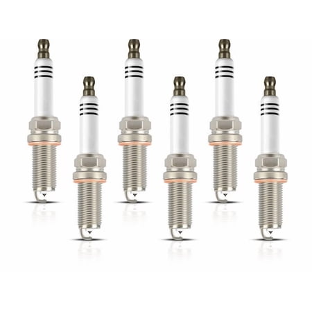 Spark Plug Set 6 - Compatible with 2014 - 2016 Land Rover LR4 3.0L V6 2015