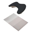thumbnail image 2 of HILABEE PU Leather U Shape Arm Rest Comfortable Professional Portable with Mat Manicure black with white mat, 2 of 9