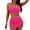 Hot Pink, variant on Stamzod Swimming Suits for Women Two Piece High Waisted Swimsuit with Skirt 2026 Mesh Bathing Suit Swimwear Green S