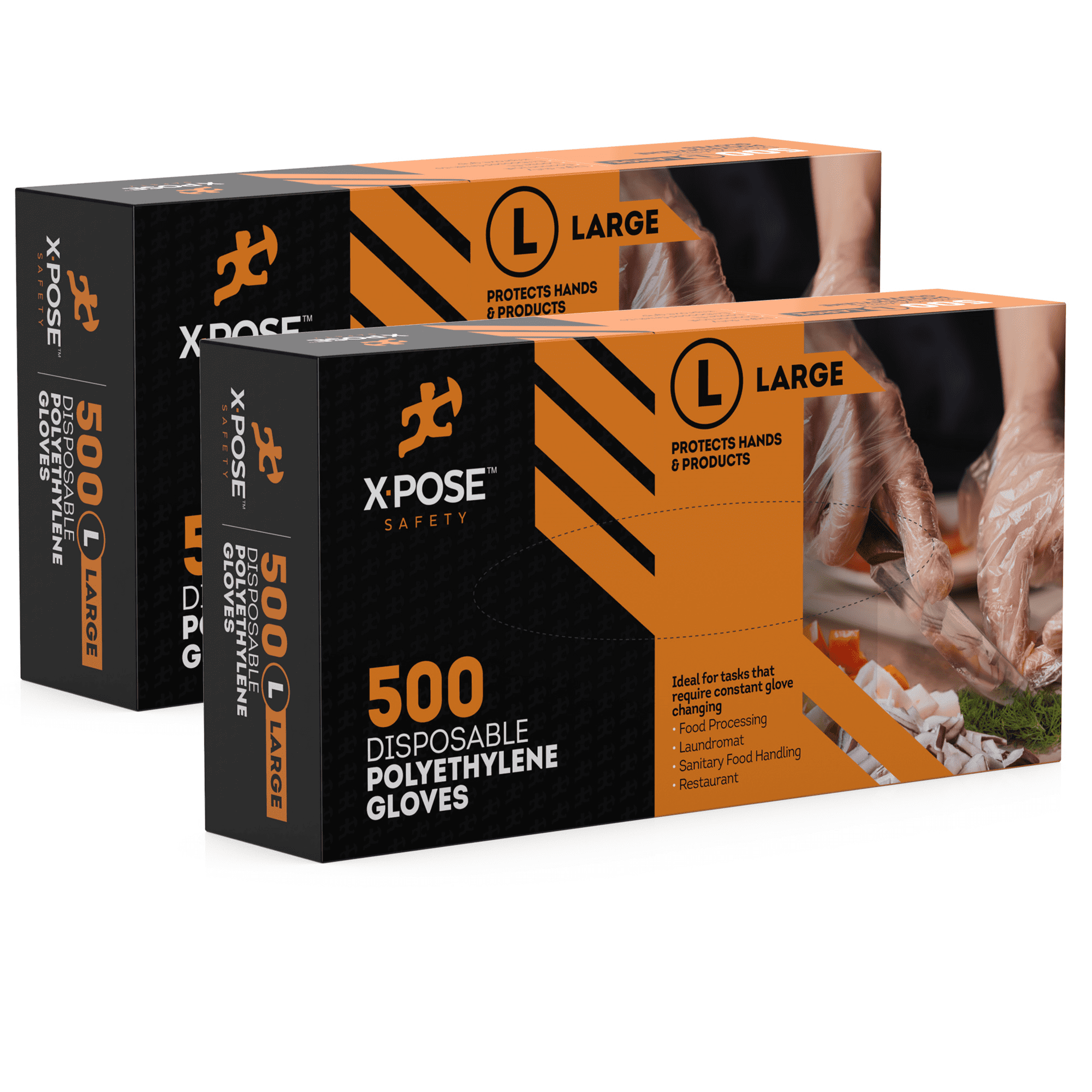 Non-Sterile L Details about / 500 x Clear Transparent Poly Gloves Powder Free Non Latex