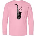 thumbnail image 3 of Inktastic Saxophone Musician Band Idea Long Sleeve Youth T-Shirt, 3 of 5