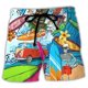 thumbnail image 1 of Bañador corto con estampado 3D de calavera para hombre, traje de baño con estampado de tabla de surf, pantalones cortos de playa, ropa de baño Masculina Fivean unisex, 1 of 2