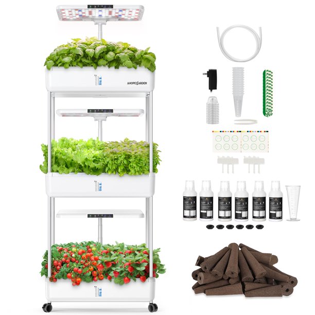 Kit de sistema de cultivo hidropónico para jardines interiores | Ahopegarden