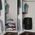 thumbnail image 4 of Lavish Home Pop-Up Laundry Hamper with Carrying Straps and Zipper (Black), 4 of 6