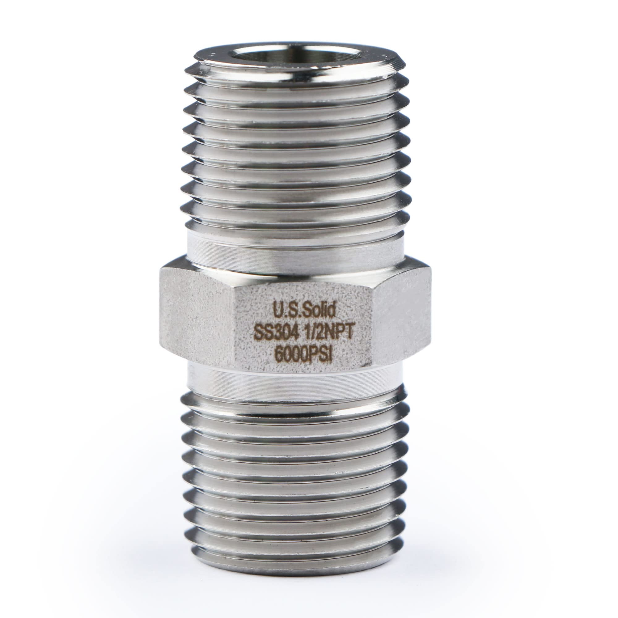 Buy U S Solid 1pc 304 Stainless Steel Hex Nipple 6000psi High Pressure buy-u-s-solid-1pc-304-stainless-steel-hex-nipple-6000psi-high-pressure