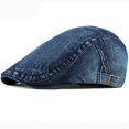 thumbnail image 3 of SikaFu Spring Summer Men Women Cap Sun Hat Denim Newsboy Ivy Flat Cap Adjustable Men Women Berets Artist Painter Beret Cap Men, 3 of 6