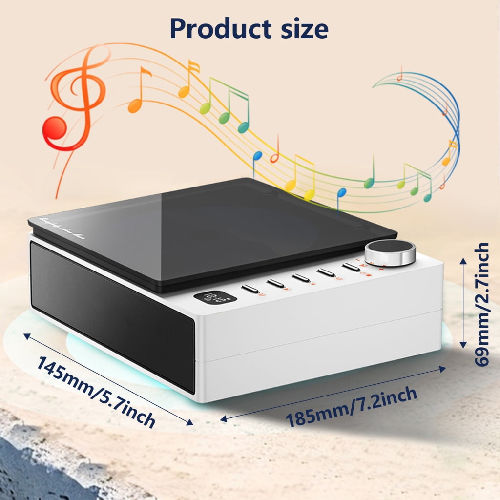 Miiottaa Portable Bluetooth-compatible Desktop Record Player for Home Speaker Rechargeable