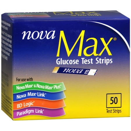 Nova Max Glucose Test Strips 50 Each (Best Glucose Test Strips)