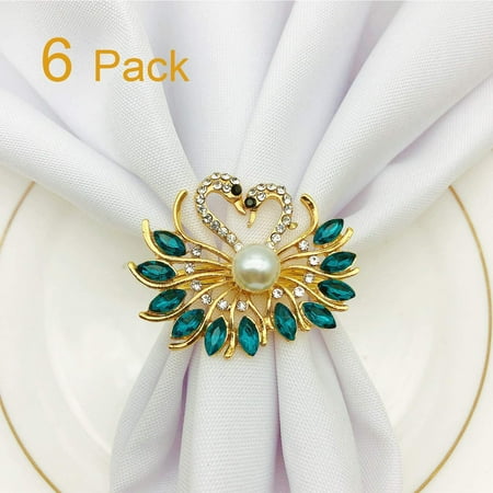 

6 Pack Valentine S Day Napkin Rings Wedding Peacock Napkin Rings Table Decorations for Valentine S Day Wedding