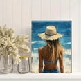 thumbnail image 2 of Qisvanset Framed Canvas Wall Art 12x16 Inch New Mercies Blue Coastal Apartment Bible Art, 2 of 5