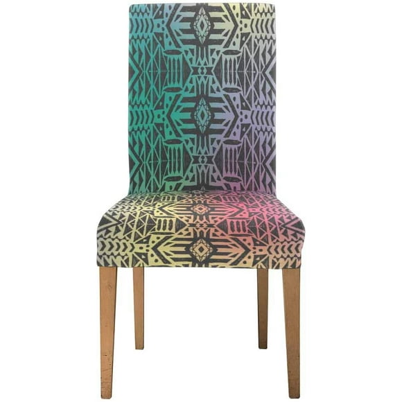 RYLABLUE Hipster Boho Chic Background with Gradient Mesh Stretch Chair Cover Protector Seat Slipcover for Dining Room Hotel Wedding Party Set of 1