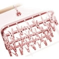 thumbnail image 5 of WarmHaven Clothes Drying Hanger with 32 Clips and Drip Foldable Hanging Rack (Light Pink), 5 of 14