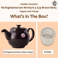 thumbnail image 7 of Cauldon Ceramics Re-Engineered Ian McIntyre Brown Betty 4 Cup Teapot with Infuser, 7 of 7