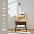 thumbnail image 4 of Virtu Nightstand Side Table with Drawer, Rattan End Table for Living Room or Bedroom, Natural, 4 of 7