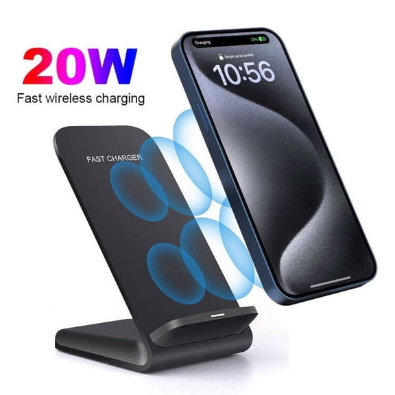 PDKUAI 20W Wireless Charger Stand Compatible iPhone 17 16 15 14 13 12 11 Samsung Fast Charging Dock Station Phone Holder