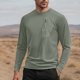 thumbnail image 1 of pstuiky Camisas de manga larga abrigadas para hombre, Camiseta básica de cuello redondo y manga larga de color liso para hombre Tops de talla grande para hombre xxl, 1 of 9
