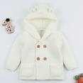 thumbnail image 2 of LFEOOST Infant Baby Toddler Boy Girl Cute Spring Autumn Button Knitted Sweater Cardigan Coat Pink 6-24 Months, 90, White, 2 of 7