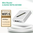 thumbnail image 2 of Mini Enrutador WIfi6 AX1800 de Banda Dual de 2,4/5 GHz, Enrutadores Portátiles Gigabit para Puente WiFi de Repetidor Inalámbrico (EE. UU.), 2 of 5