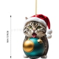 thumbnail image 1 of Colgante de mochila con forma de gatito creativo navideño para coche, regalo de decoración navideña para el hogar, 1 of 6