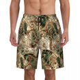 thumbnail image 1 of Bathing Suit Gold Chains Board Shorts Summer Beads Print Y2K Retro Beach Shorts Men's Design Quick Drying Swim Trunks, 1 of 5