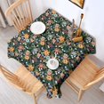 thumbnail image 2 of Pioneer Flower Floral Print Pattern Square Tablecloth,Waterproof Square Table Cover,Wipeable Spillproof Washable Table Cover for Home Kitchen Party Decor 52"x52"(132x132cm), 2 of 6