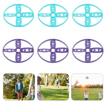 WHAMVOX 8Pcs Outdoor Flying Disc Interactive Toy Portable Plastic Flying Disc Set