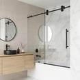 thumbnail image 2 of VIGO Elan 56 to 60 in. W x 66 in. H Sliding Frameless Tub Door in Matte Black with 3/8 in. (10mm) Clear Glass, 2 of 14