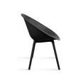 thumbnail image 5 of 2xhome Modern Perforated Egg-Shaped Dining Accent Chairs, Breathable Polka Dot Bowl Pod Pattern for Indoor or Outdoor Use, Black, Set of 1, 1 piece, 5 of 6