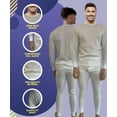 thumbnail image 4 of BROOKLYN VERTICAL Mens 2-Piece Waffle Thermals Set | Long Sleeve Shirt, Pants | Long Johns Waffle Thermal Underwear Base Layer Set for Cold Weather, 4 of 7