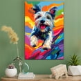 thumbnail image 2 of Skye Terrier Dog Playing Climbing Stretched Canvas Size 8x12 – Vintage Style Skye Terrier Dog Art for Climbing Fans, Great Gift for Dog Owners, 2 of 5