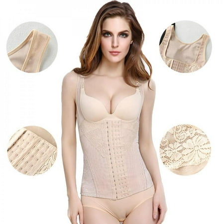 

[Big Clear!]Waist Trainer for Women Women Body Shaping Lifting Chest Corset Body Shaper Modeling Strap Belt Shapewear(Black Nude X-3XL)