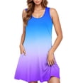 thumbnail image 4 of Levmjia Womens Sleeveless Floral Dress Casual Summer Cotton Spaghetti Strap Round Neck Loose Fit Beach Vacation Sun Dress Multi Color Option, 4 of 5