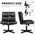 ZWNLKQG PUPadded Armless Office Desk Chairs No Wheels HighBack Wide Seat Home Office Desk