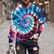 thumbnail image 1 of Blusas y camisas de manga larga con cuello redondo para hombre, estilo casual, estampado, cuello redondo, para fitness, deportivas, de licra., 1 of 5