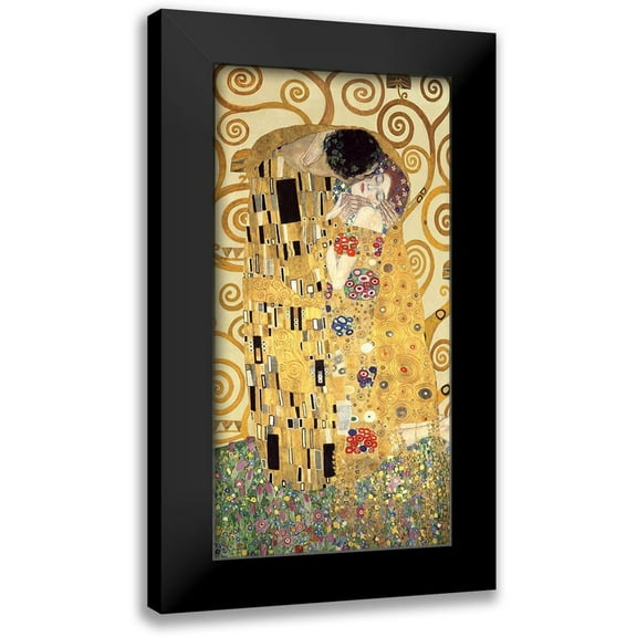 Gustav, Klimt 9x14 Black Modern Framed Museum Art Print Titled - The Kiss