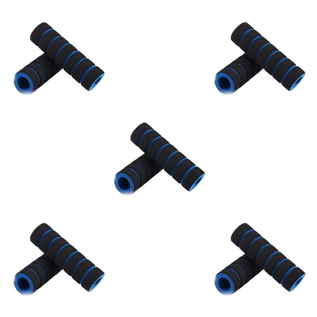 pitrice 1 Pair Bicycle Handlebar Grips Non-slip Bike Handle Bar Covers Soft Comfortable Cycling Biking Sleeve Accessories Blue 5Set