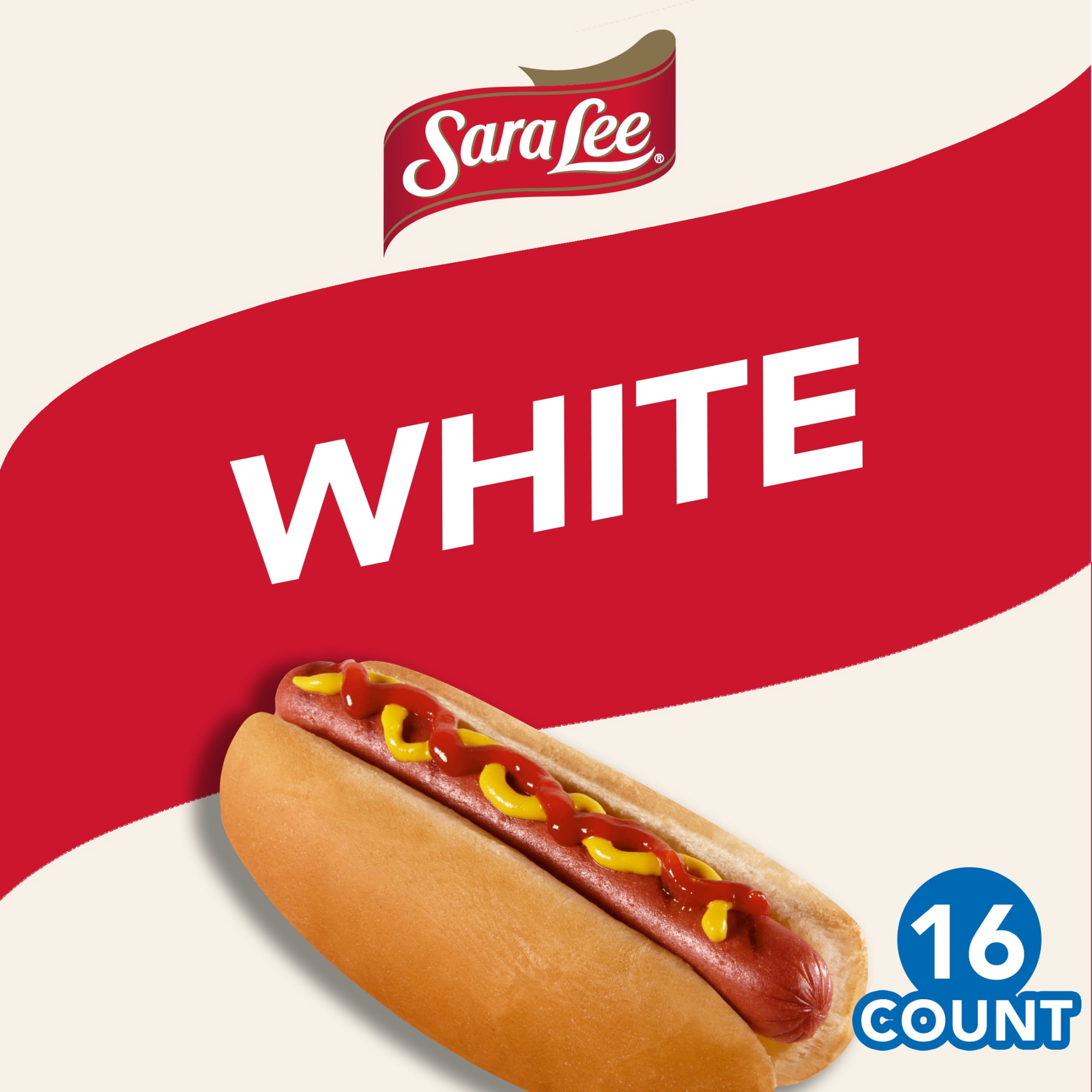Sara Lee Restaurant Style Hot Dog Buns, 16 count, White Hot Dog Buns, 28 oz Bag