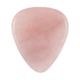 thumbnail image 2 of Exotic Plectrums - Rose Quartz Stone Guitar Or Bass Pick - 3.0 mm Ultra Heavy Gauge - 351 Shape - Specialty Handmade Gemstone Exotic Plectrum - 3 Pack, 2 of 2