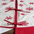thumbnail image 4 of Vickerman QTX17601 60 in. Let It Snow Collection White Tree Skirt, 4 of 4