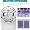 thumbnail image 3 of Fabric Shaver, Electric Lint Remover, USB Rechargeable Wool Defuzzer, Cordless Sweater Shaver, Debobbler for Clothes (White), 3 of 5