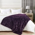 thumbnail image 5 of Home Soft Things Plain Faux Fur Throw - Blackberry - 50" x 60", 5 of 6