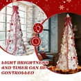 thumbnail image 6 of 7ft Fully-Decorated Pop-Up Christmas Tree w/ 170 Warm White LED Lights & Ornaments, Instant Setup Collapsible Artificial Xmas Tree (White), 6 of 10