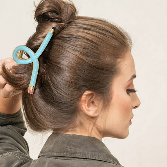 SHEIGUANNI Pencil Hair Claw Clips for Women Thick Hair Funny Back to School Hair Clips for Thin Hair Jaw Barrettes Cute Teacher Hair Accessories Teacher Appreciation Gift Party Costume Christmas