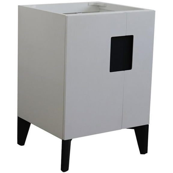 Kolb 24" Modern Single Sink Solid Wood Vanity in White (Cabinet Only)