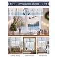 thumbnail image 6 of Christmas Dwarf Valance Curtain for Windows Blue Snowflake Curtain Valances Short Window Treatments Panels for Kitchen Bathroom Laundry Room Basement 54 x 18 Inch, 6 of 7