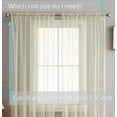 thumbnail image 4 of THD Serenity Sheer Voile Window Treatment Rod Pocket Curtain Panels - Light Filtering Curtains for Living Room - Set of 4, 4 of 7